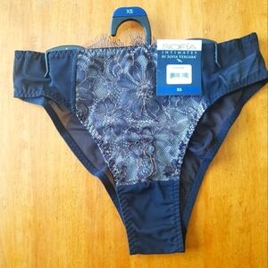 Sofia Intimates by Sofia Vergara Women's Eyelash Cheeky Thong Panties, (XS)